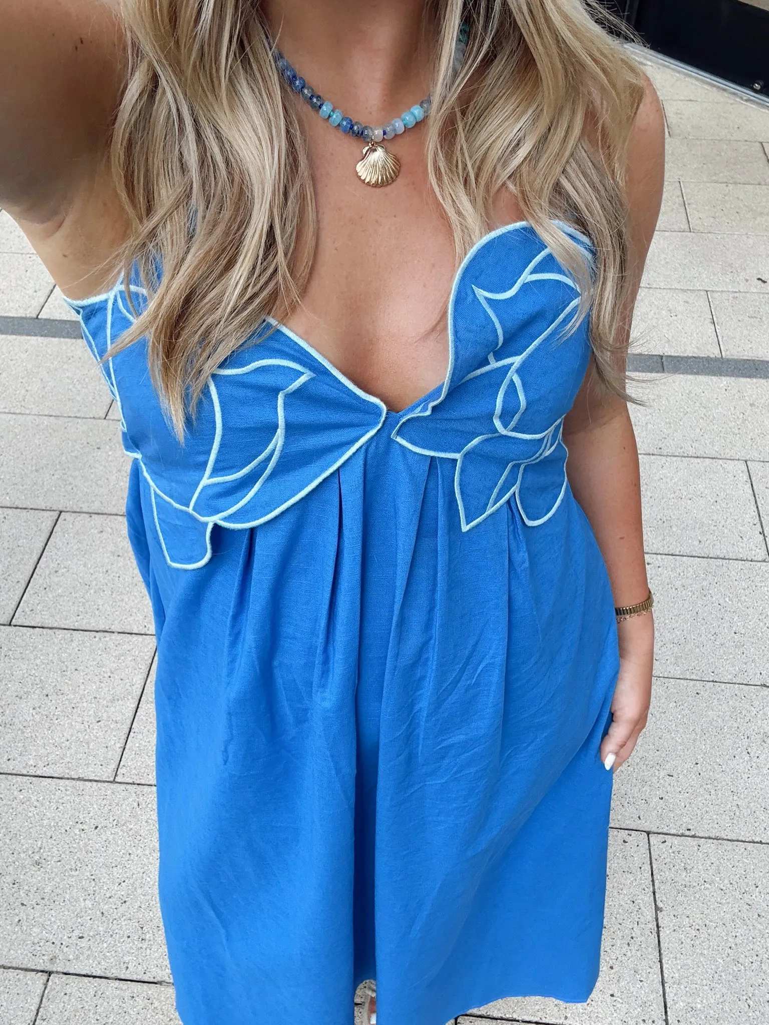 Salt Air Midi Dress - Blue sold by The Impeccable Pig product image thumbnail 2