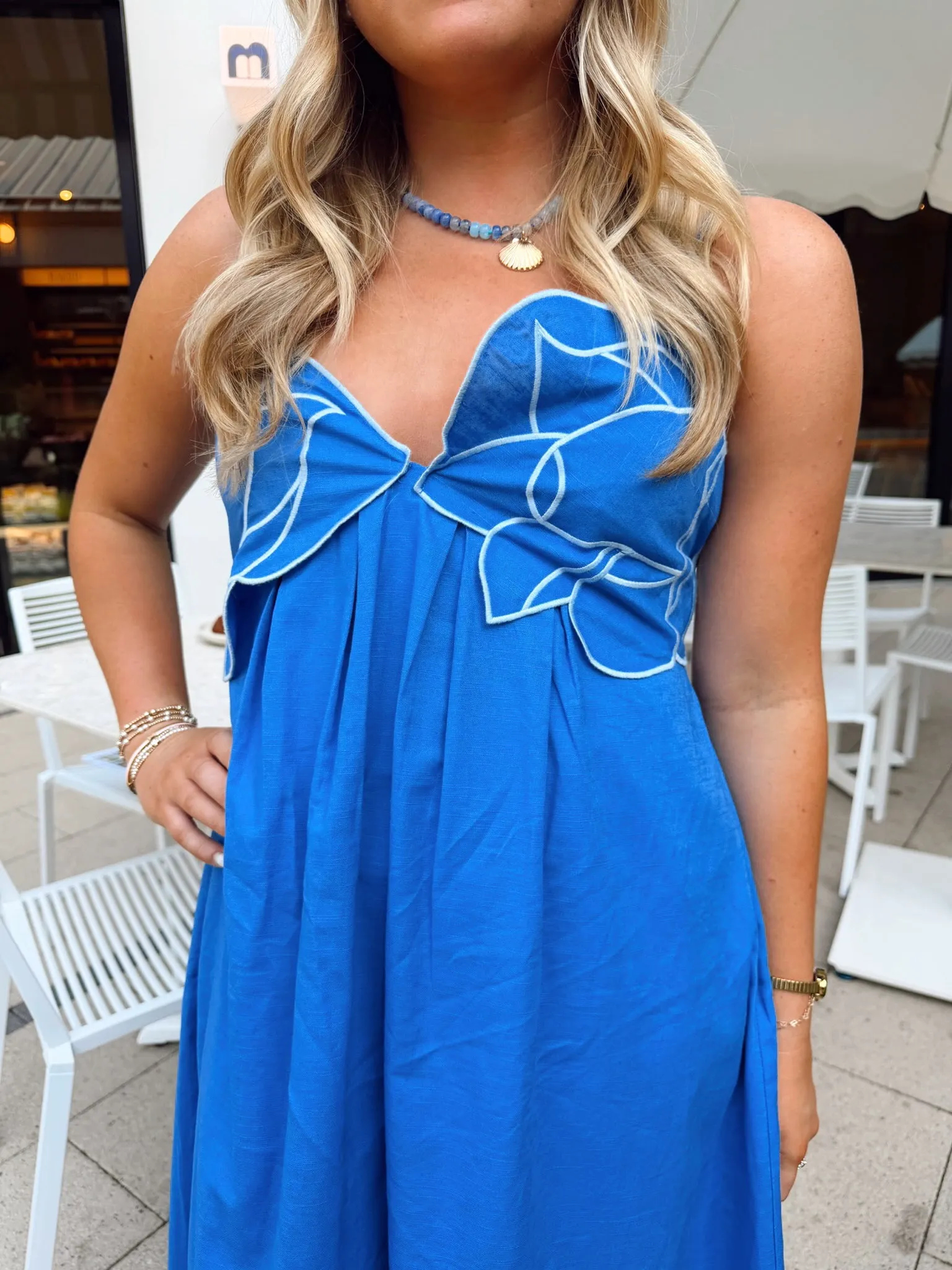 Salt Air Midi Dress - Blue sold by The Impeccable Pig product image thumbnail 3