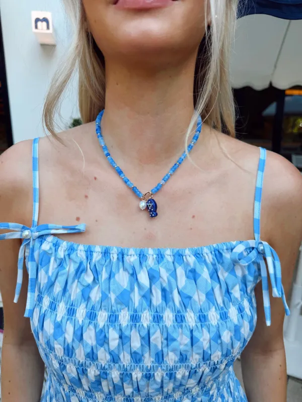 Catch Of The Day Necklace - Blue made by The Impeccable Pig
