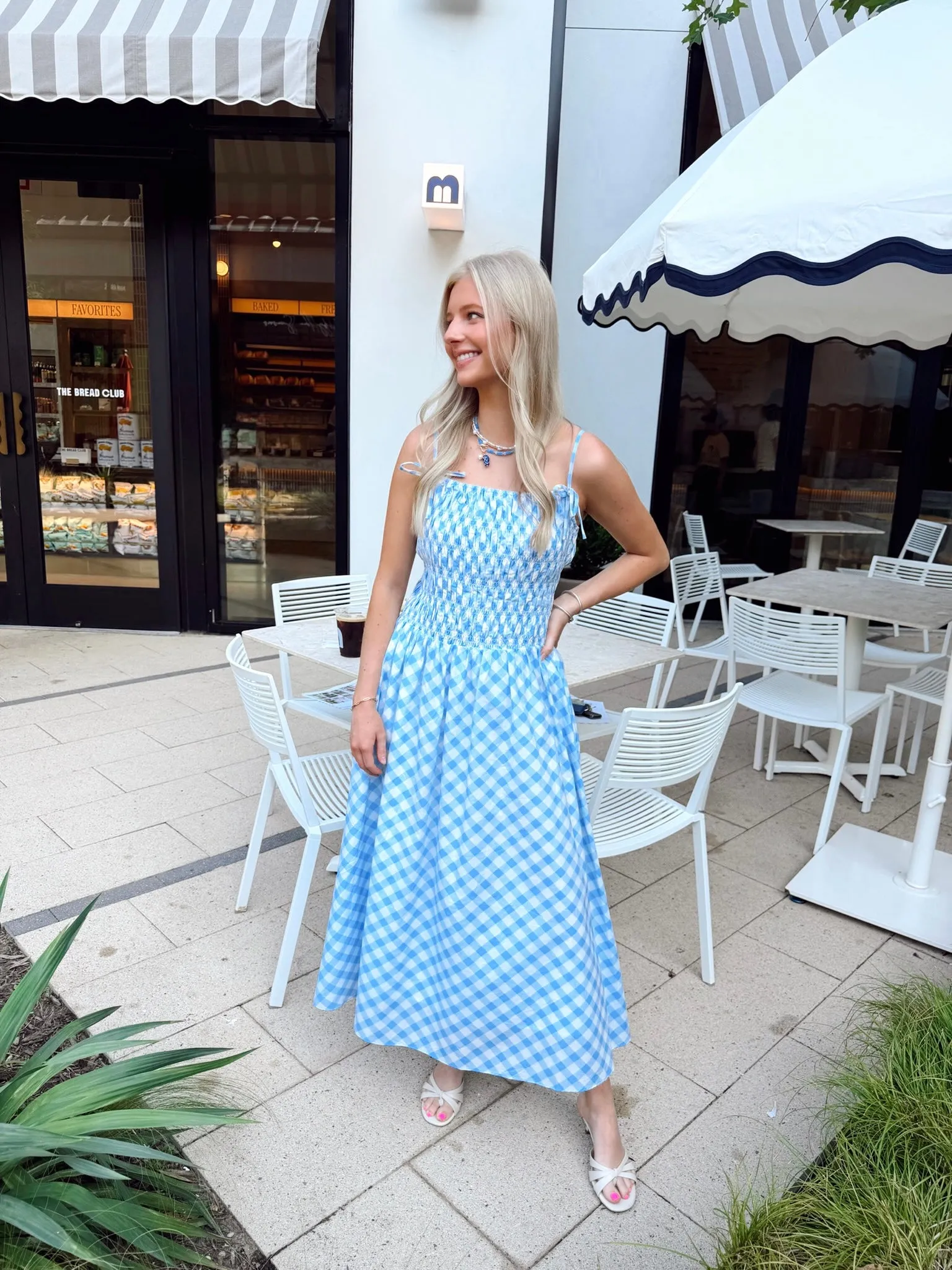 Harbor Light Midi Dress - Powder Blue sold by The Impeccable Pig
