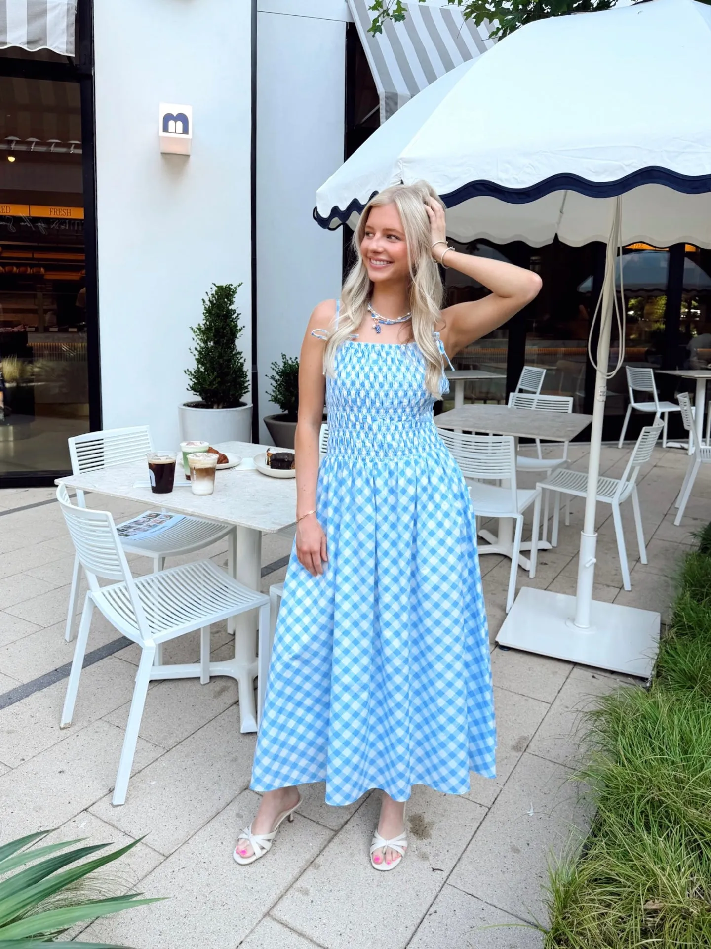 Harbor Light Midi Dress - Powder Blue sold by The Impeccable Pig product image thumbnail 4