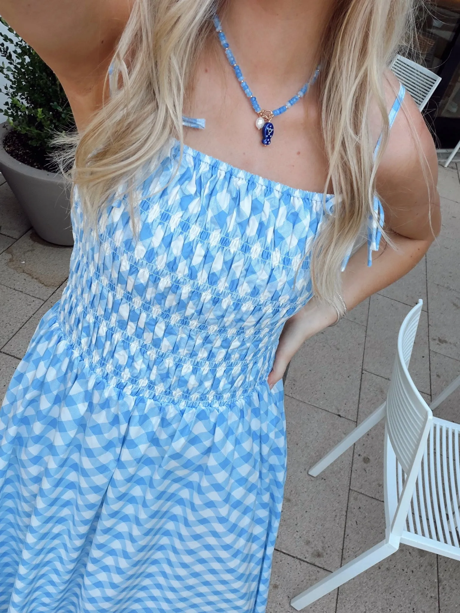 Harbor Light Midi Dress - Powder Blue sold by The Impeccable Pig product image thumbnail 5