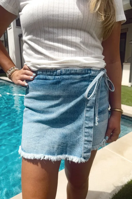 Saddle Up Skort - Denim made by Vervet