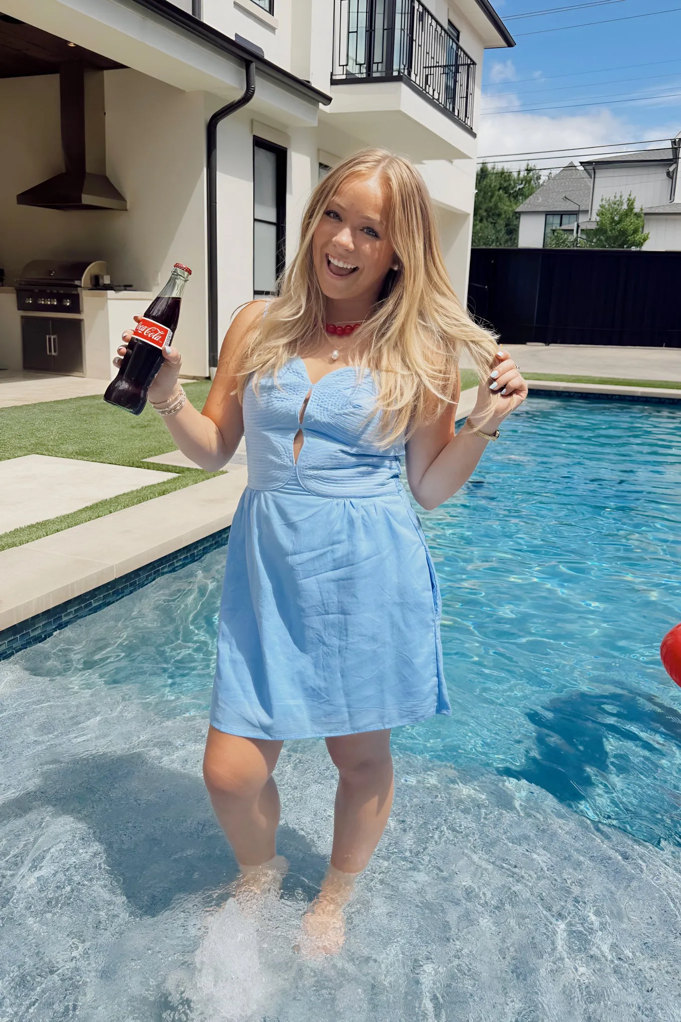 Sky’s The Limit Dress - Blue sold by The Impeccable Pig product image thumbnail 4