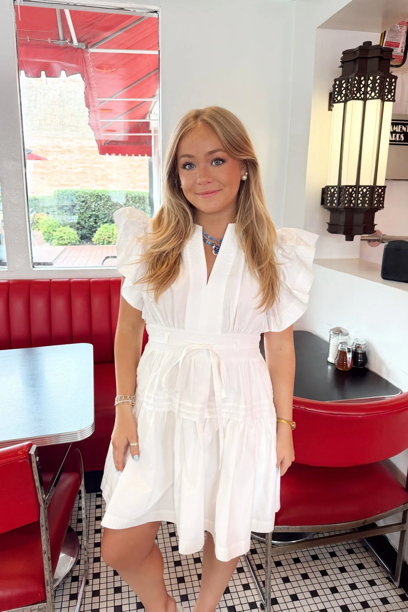 A Sweet Statement Dress - White sold by The Impeccable Pig