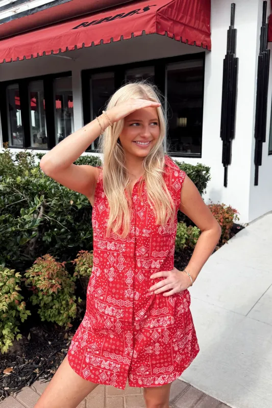 Cherry Crush Romper - Red made by Merci