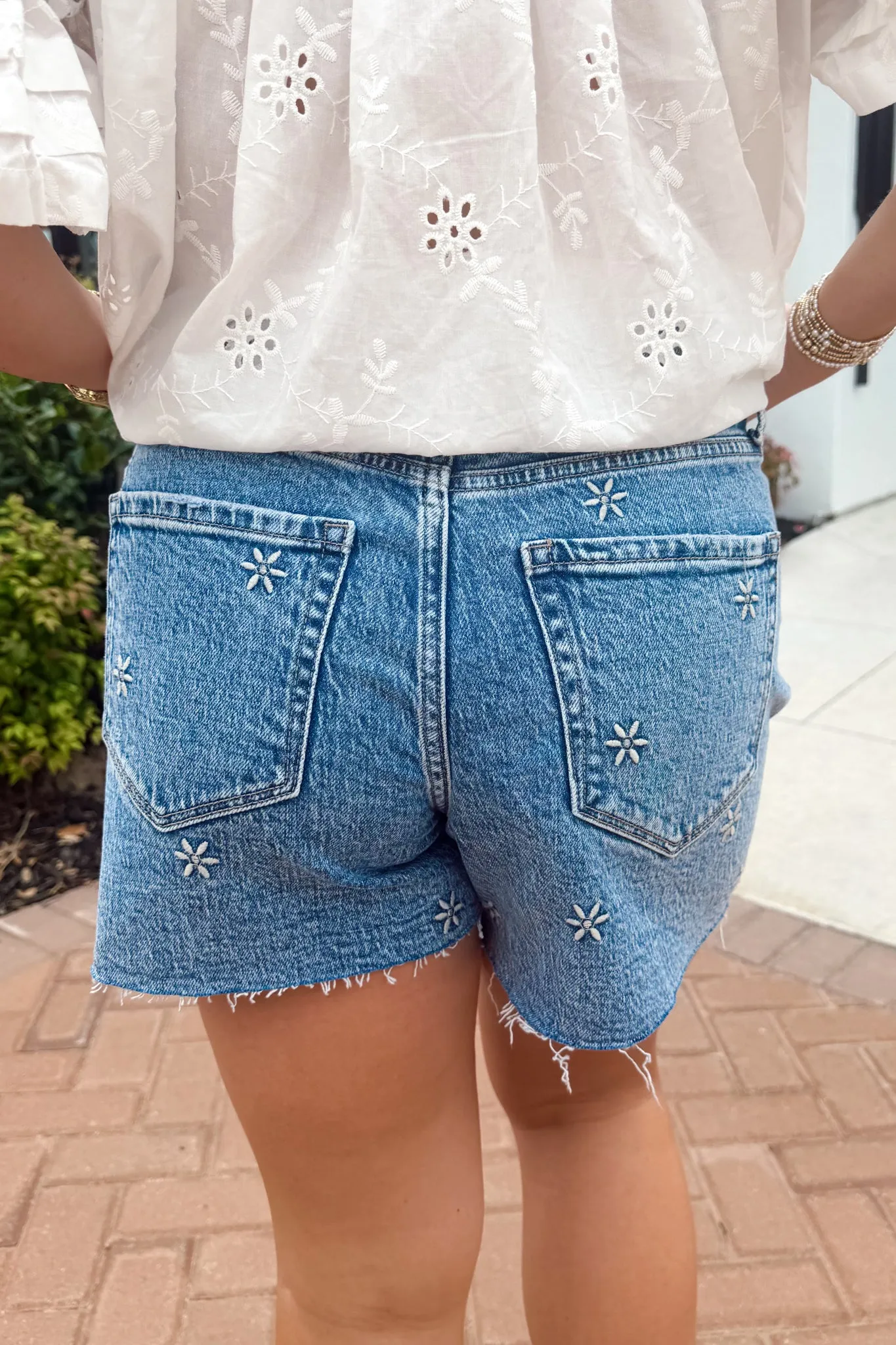 Daisy Dreams Shorts - Denim sold by The Impeccable Pig product image thumbnail 4