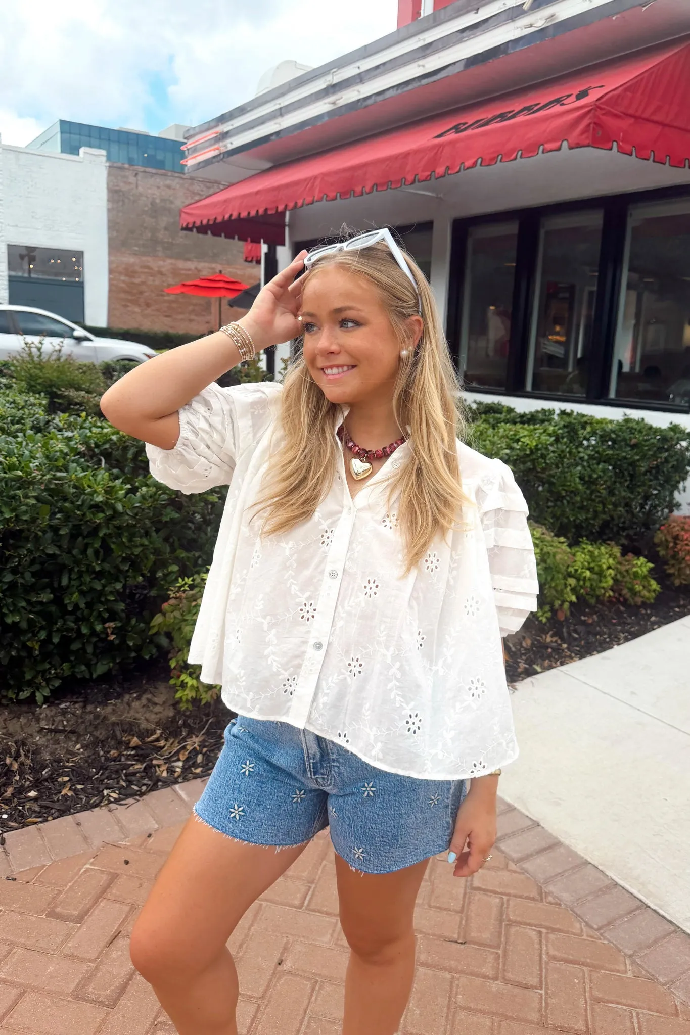 Daisy Dreams Shorts - Denim sold by The Impeccable Pig product image thumbnail 2