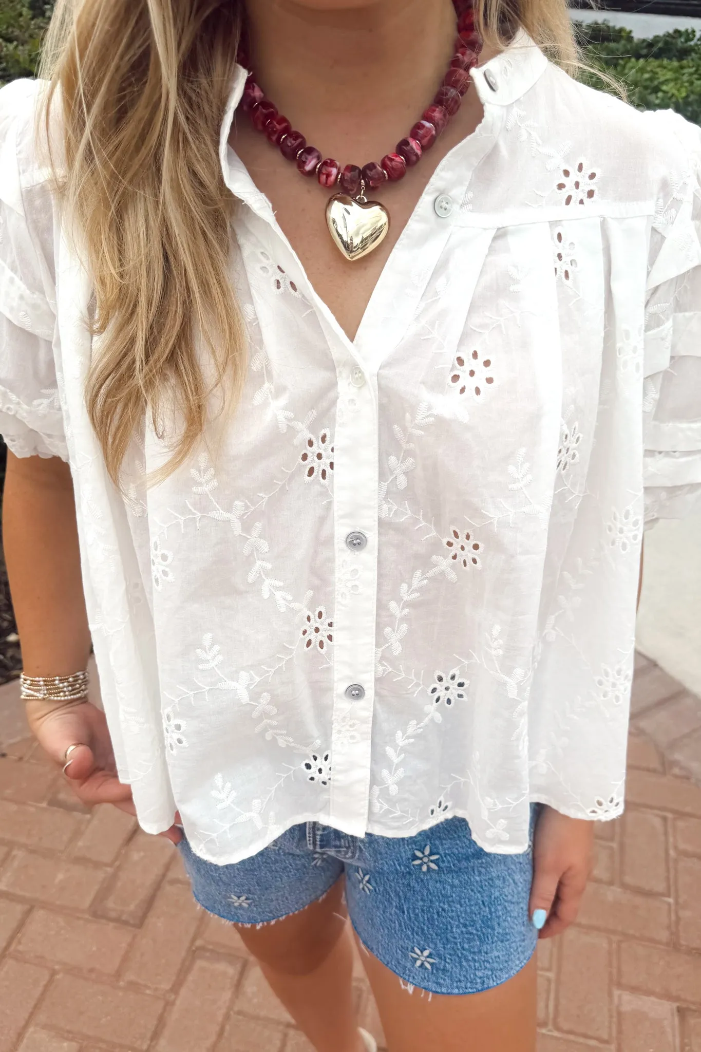 Tea Garden Top - White sold by The Impeccable Pig product image thumbnail 2