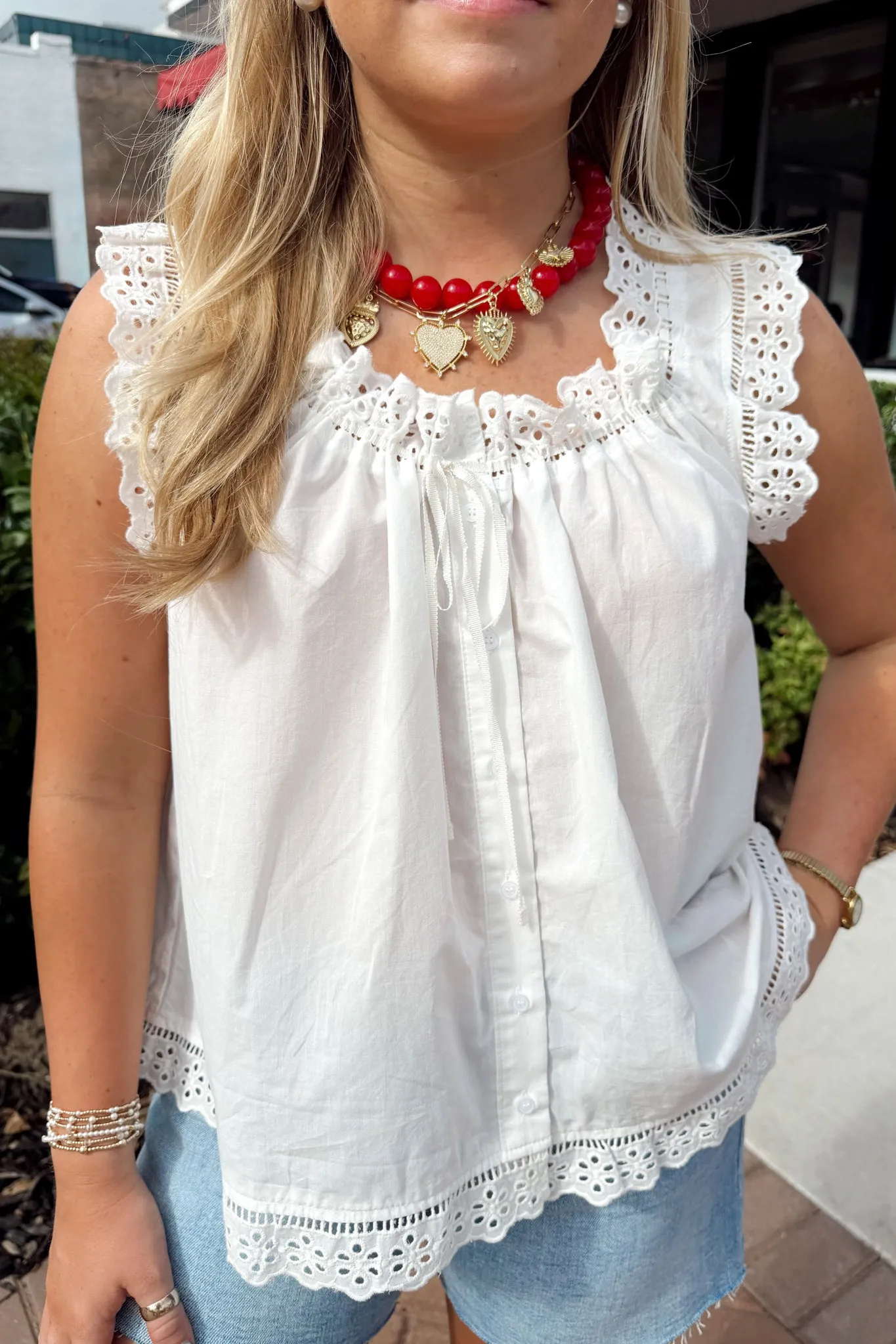Heirloom Lace Top - White sold by The Impeccable Pig product image thumbnail 5