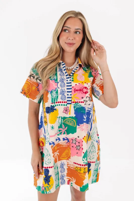 All About It Dress - Multi made by THML