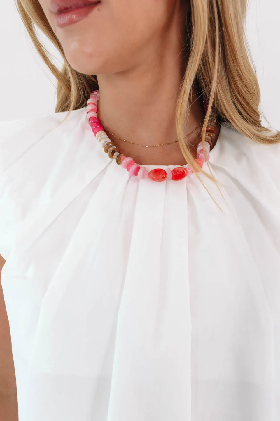 Make A Statement Necklace - Pink sold by The Impeccable Pig product image thumbnail 2