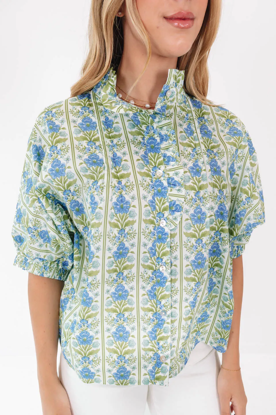 Green Thumb Top - Blue/Green sold by The Impeccable Pig product image thumbnail 3