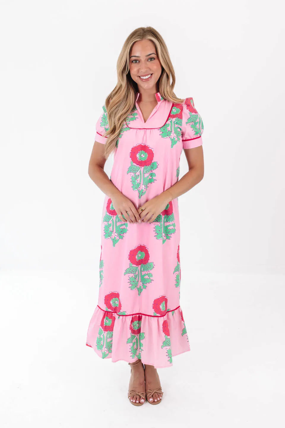 Sunflower Dreaming Midi Dress - Pink sold by The Impeccable Pig product image thumbnail 4
