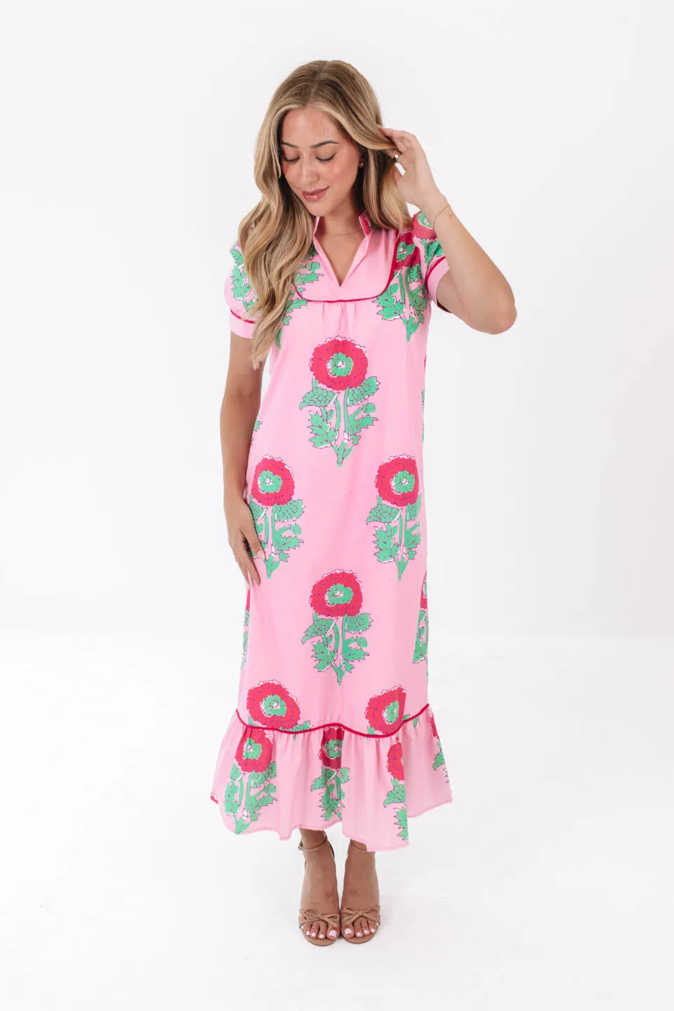 Sunflower Dreaming Midi Dress - Pink sold by The Impeccable Pig product image thumbnail 3