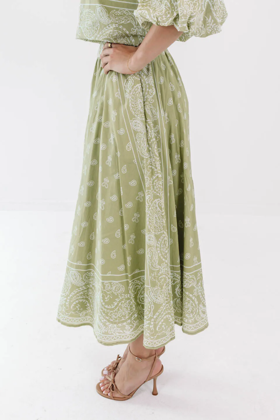 Easy Living Midi Skirt - Sage sold by The Impeccable Pig product image thumbnail 3