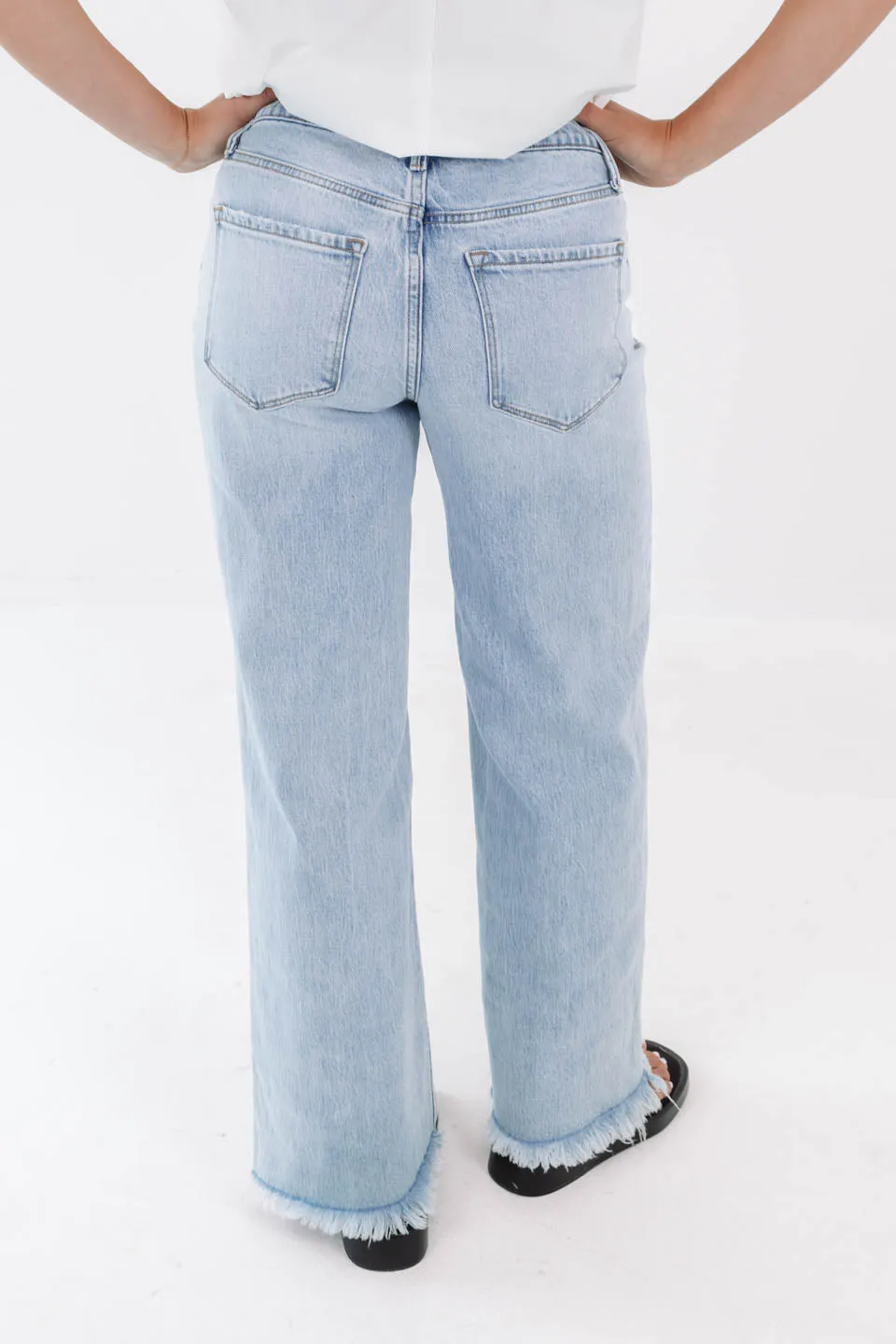 West Coast Wide Leg Jeans - Light Wash sold by The Impeccable Pig product image thumbnail 5