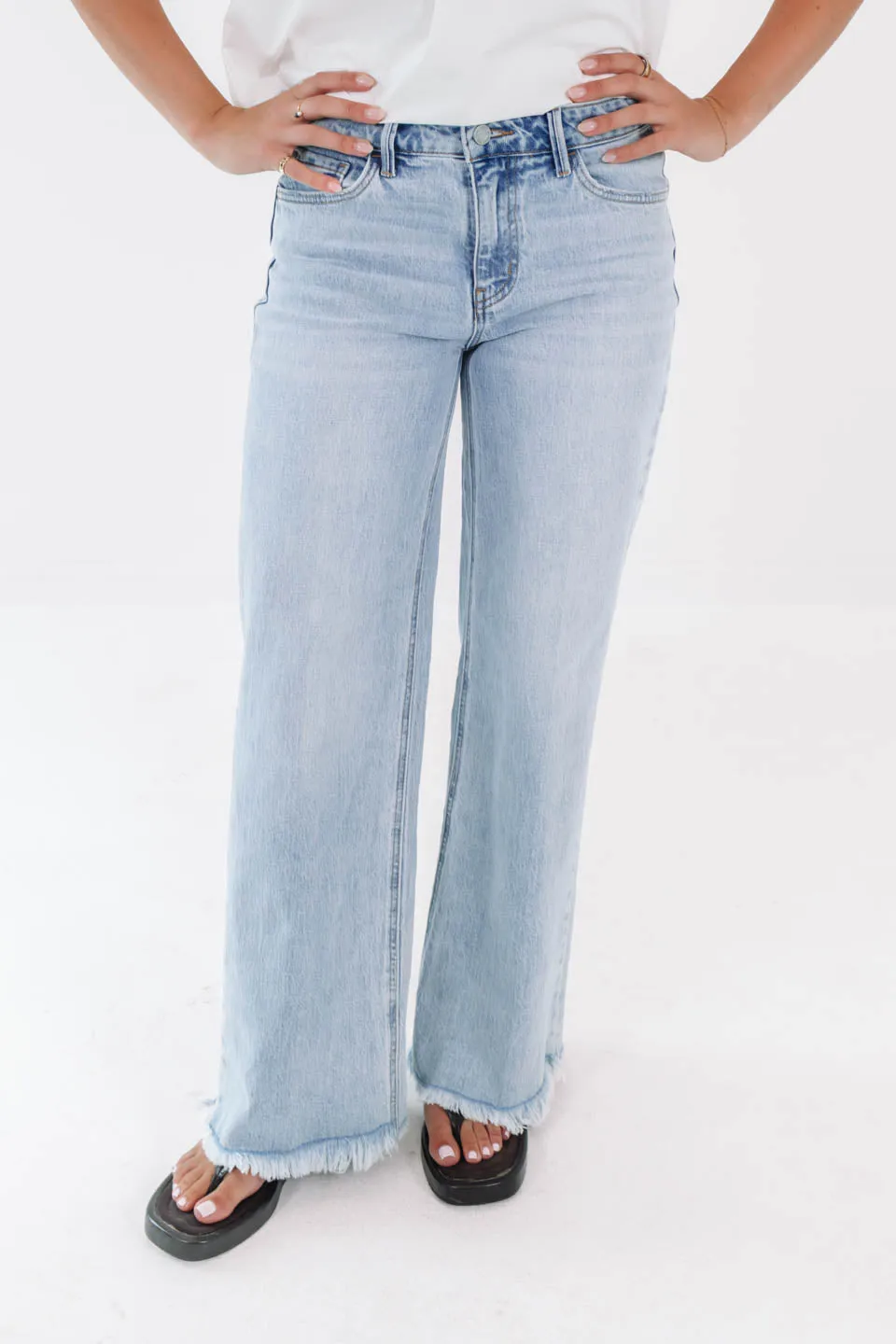 West Coast Wide Leg Jeans - Light Wash sold by The Impeccable Pig product image thumbnail 2