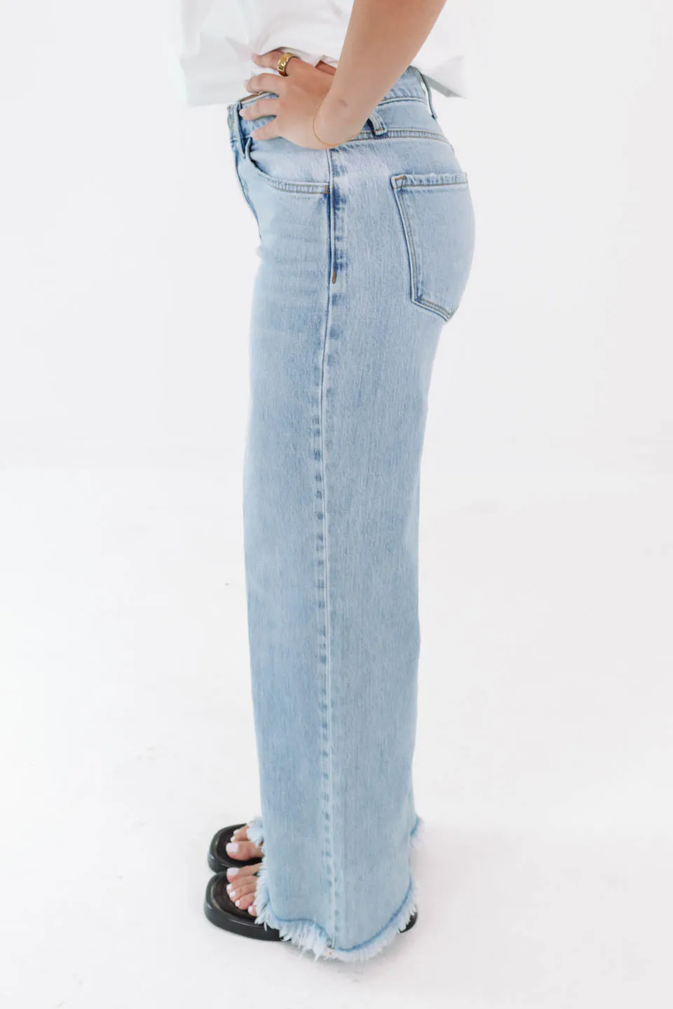 West Coast Wide Leg Jeans - Light Wash sold by The Impeccable Pig product image thumbnail 4
