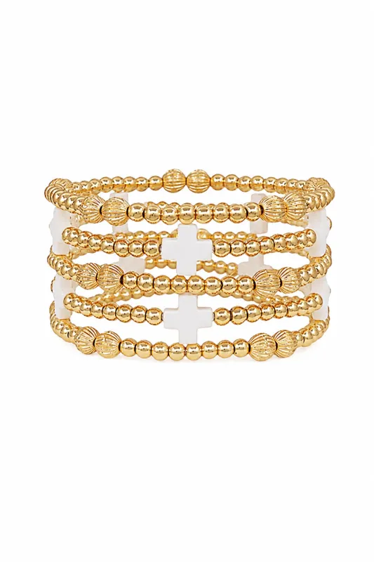 Set On You Bracelet Set - White made by The Impeccable Pig