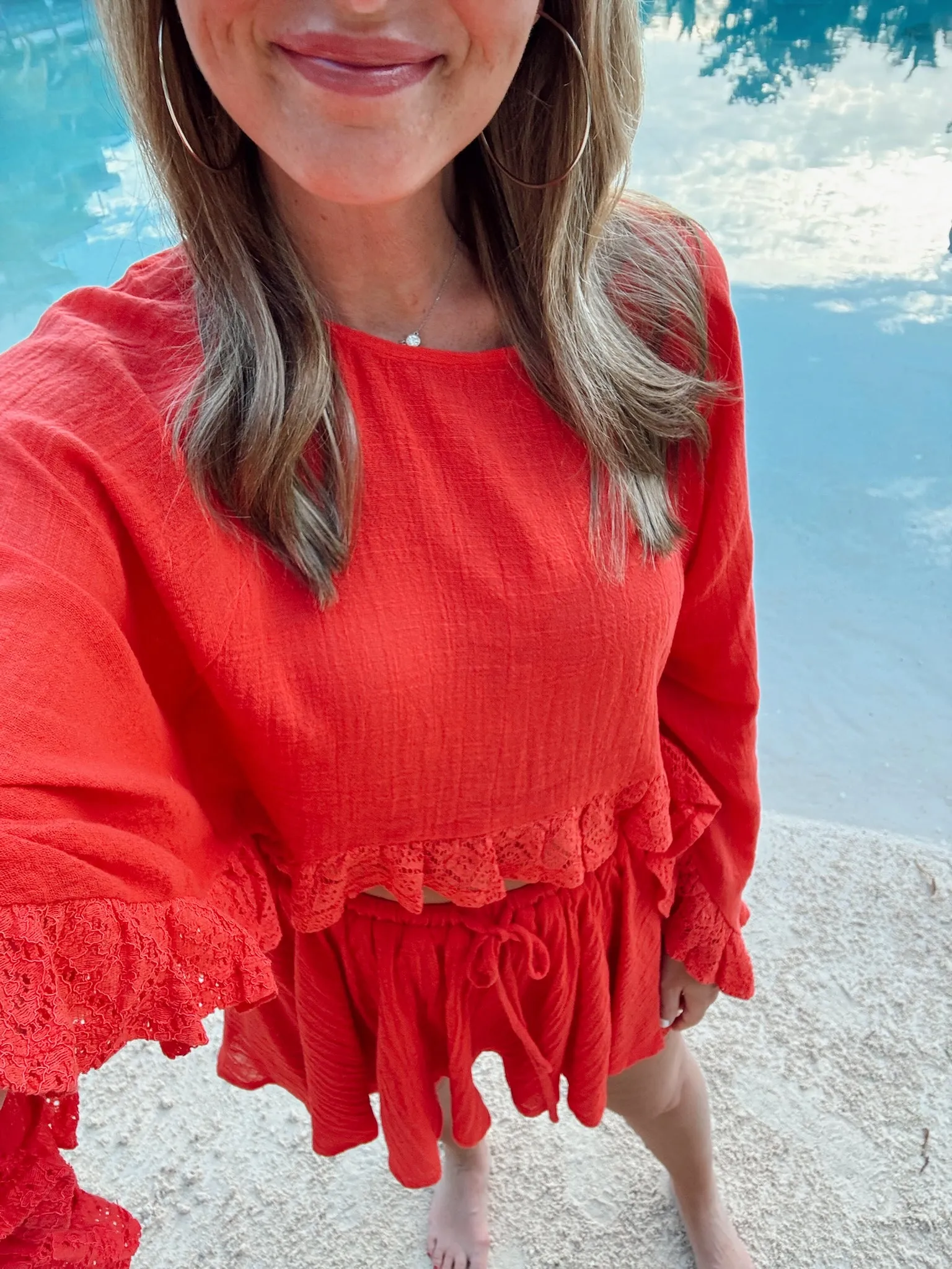 Saltwater Sunset Top - Coral sold by The Impeccable Pig product image thumbnail 4
