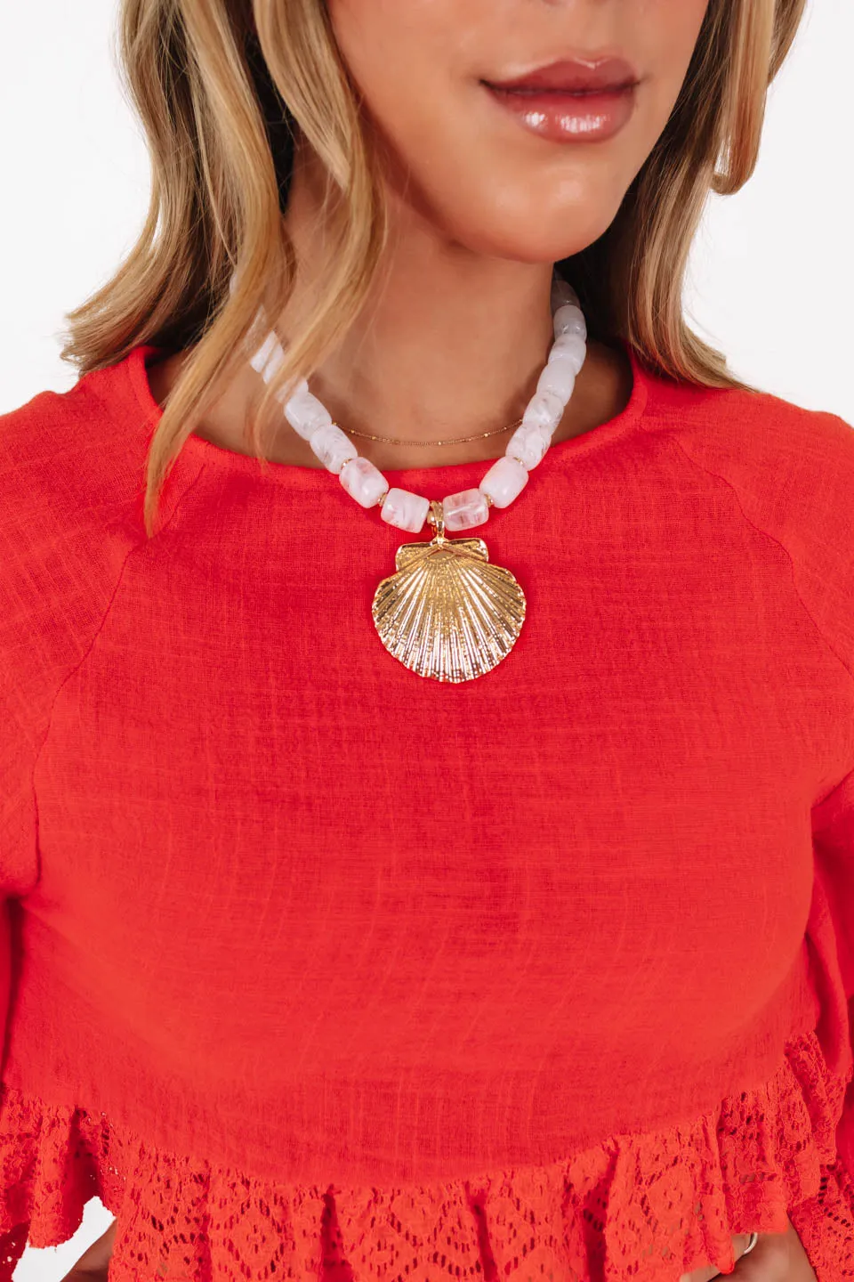Golden Tide Necklace - White sold by The Impeccable Pig