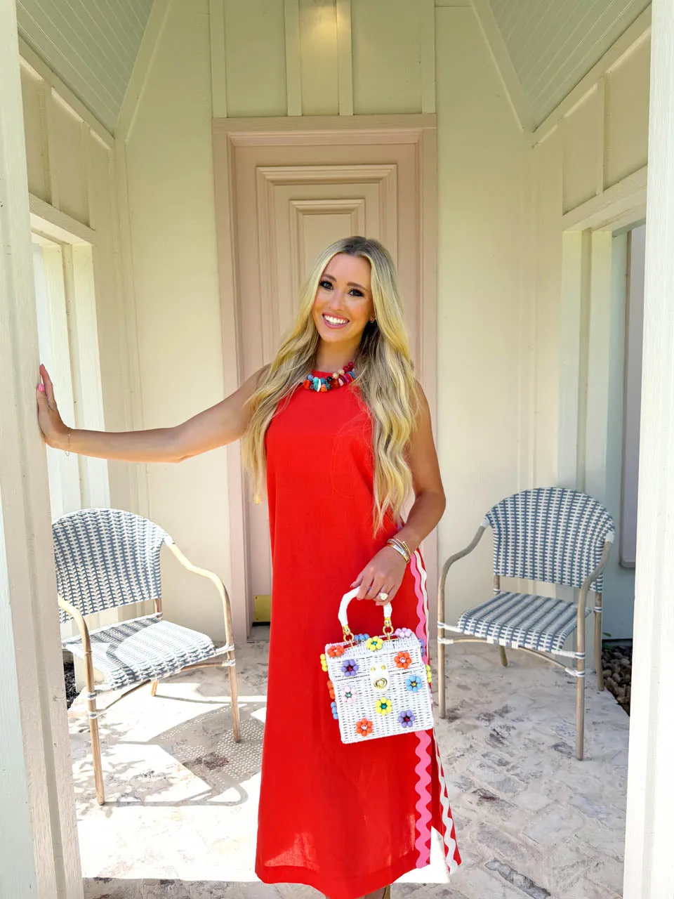 Main Squeeze Midi Dress - Coral sold by The Impeccable Pig product image thumbnail 2