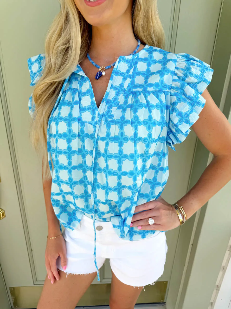 Morning Tide Top - Blue sold by The Impeccable Pig product image thumbnail 3
