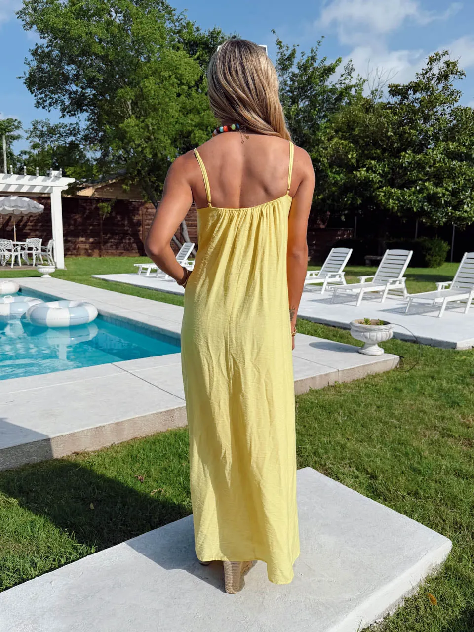 Riviera Rays Midi Dress - Yellow sold by The Impeccable Pig product image thumbnail 5