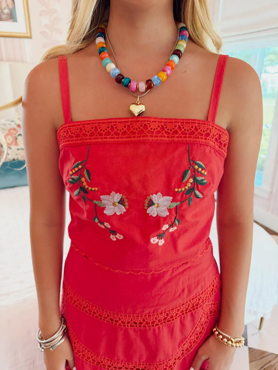 Red Iris Crop Top - Red sold by The Impeccable Pig