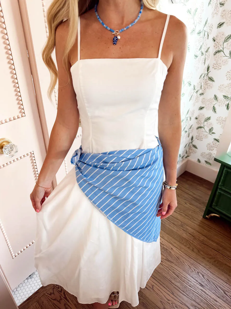 Yacht Club Midi Dress - White sold by The Impeccable Pig