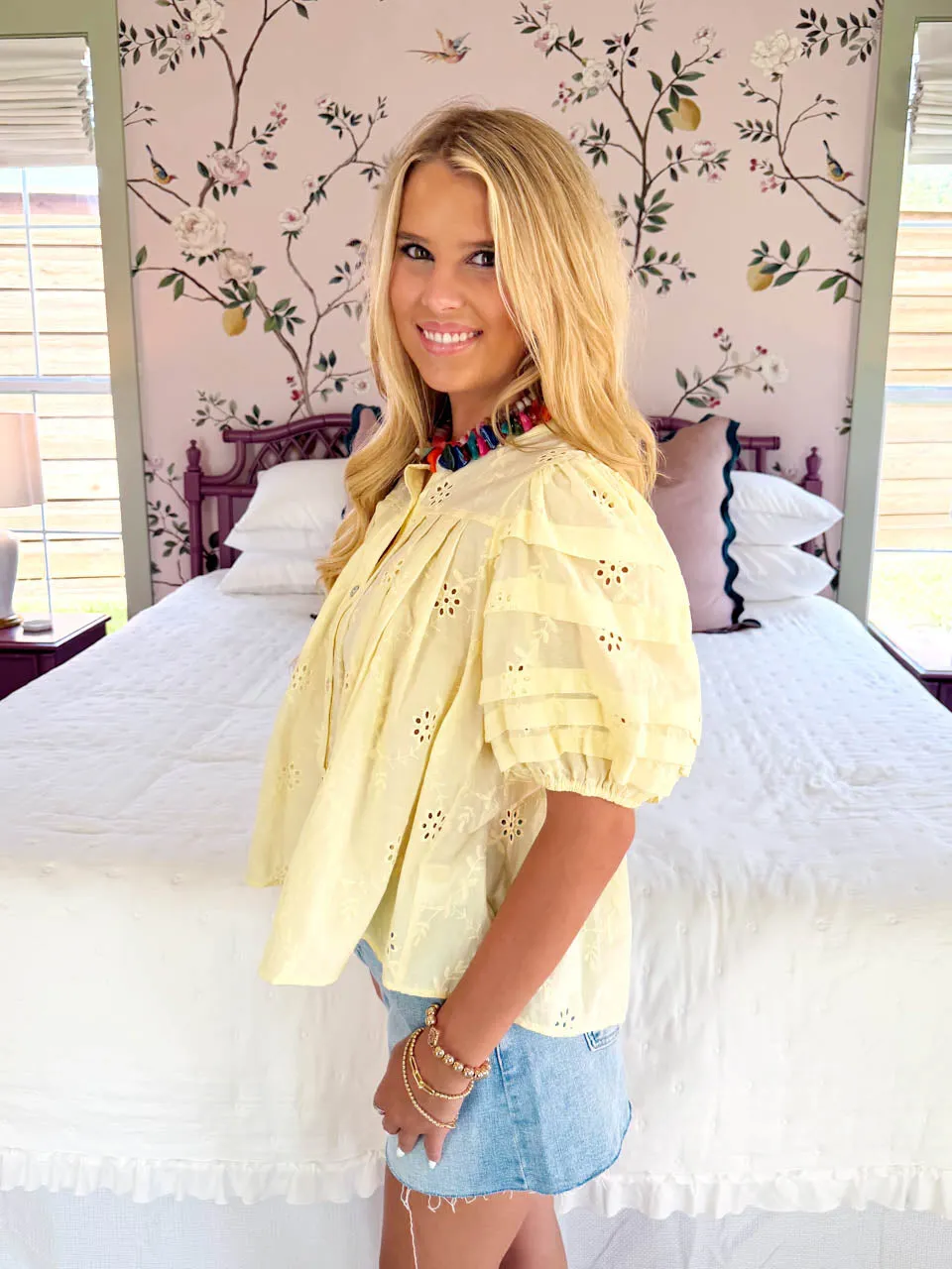 Tea Garden Top - Butter Yellow sold by The Impeccable Pig product image thumbnail 5