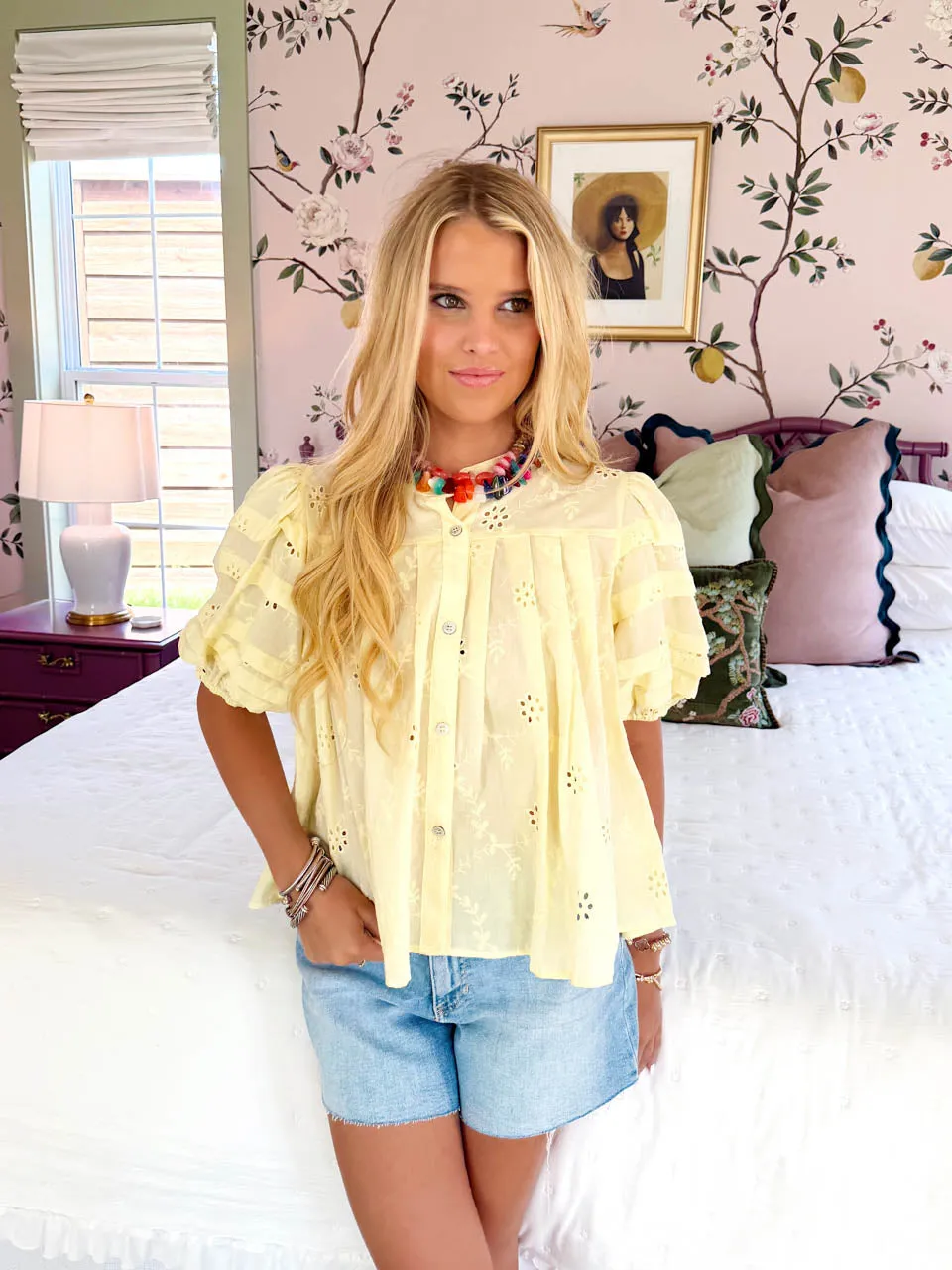 Tea Garden Top - Butter Yellow sold by The Impeccable Pig product image thumbnail 4