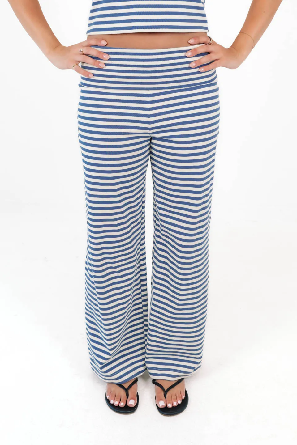 Harbor Stripe Pants - Blue/Cream sold by The Impeccable Pig product image thumbnail 2