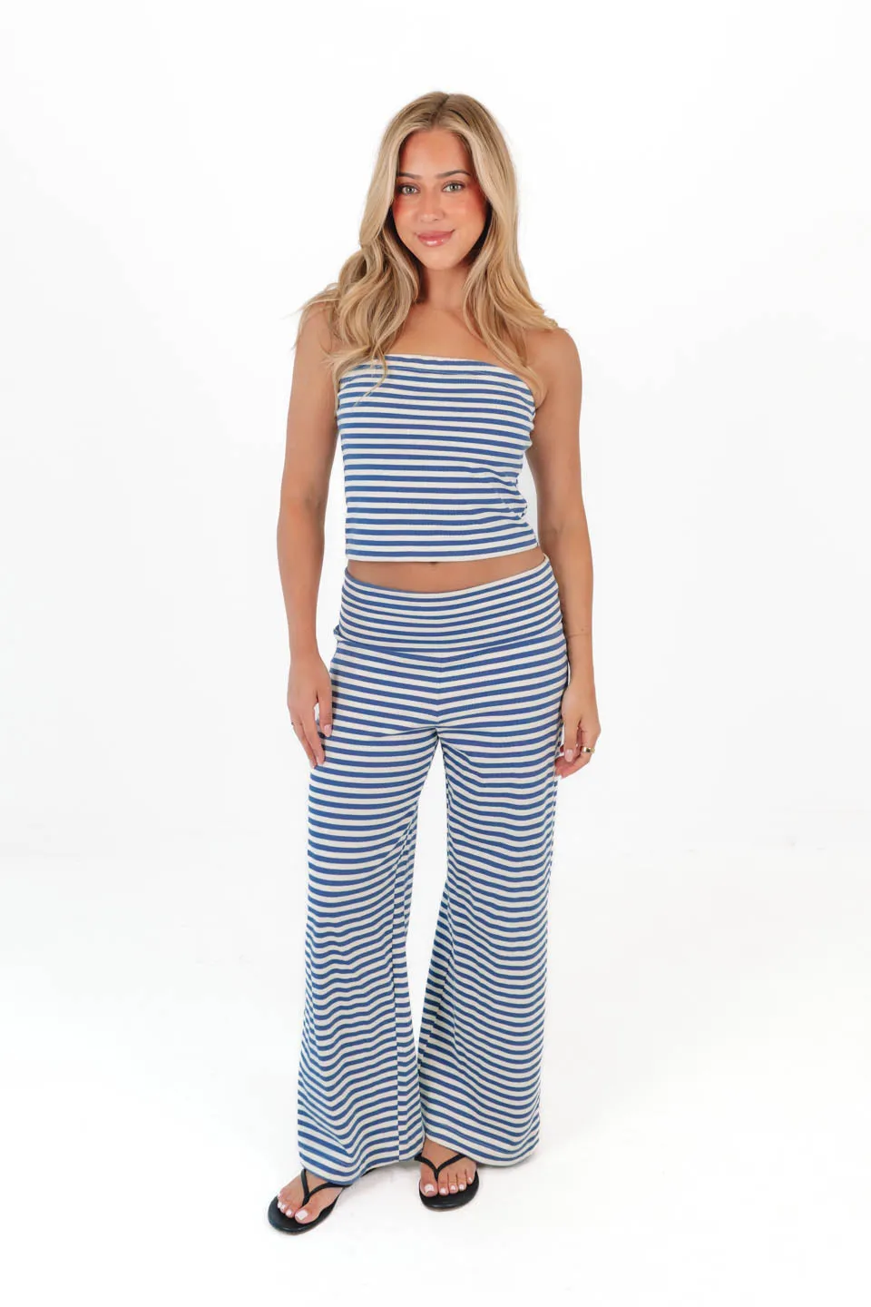 Harbor Stripe Pants - Blue/Cream sold by The Impeccable Pig product image thumbnail 3
