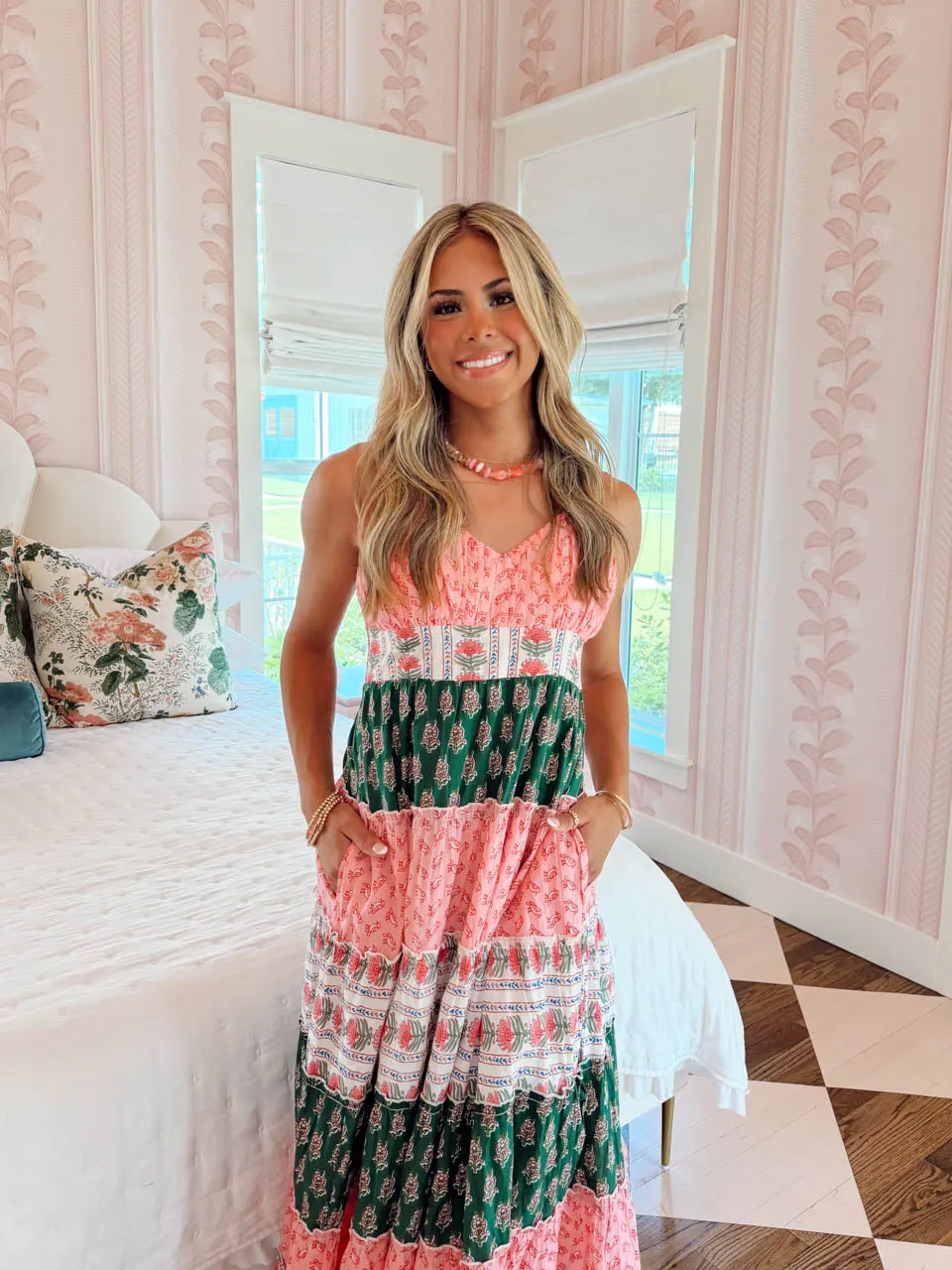 Free Spirit Maxi Dress - Pink Multi sold by The Impeccable Pig product image thumbnail 4