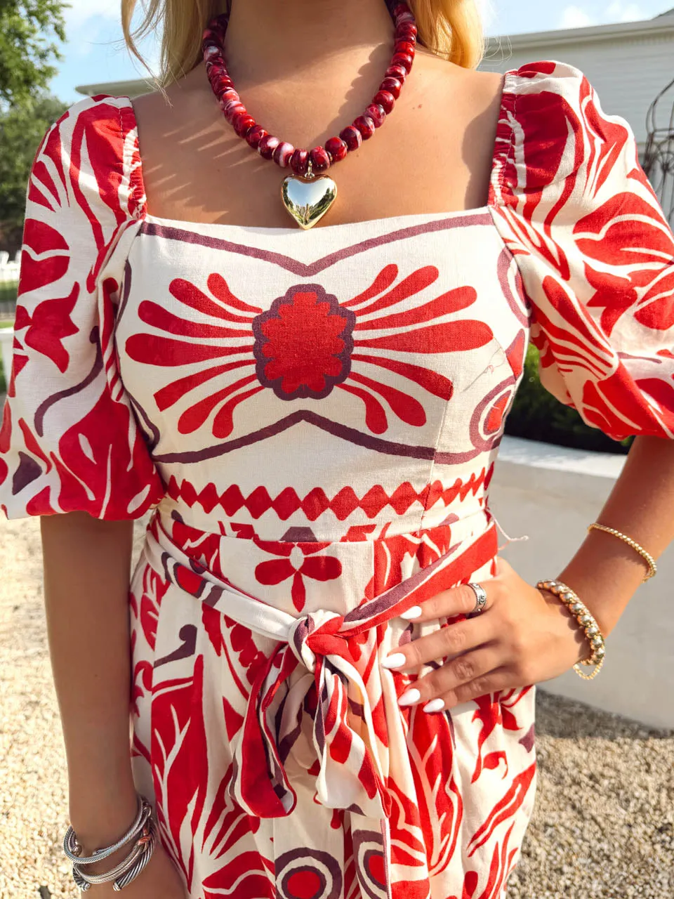 Ruby Garden Dress - Red sold by The Impeccable Pig product image thumbnail 3