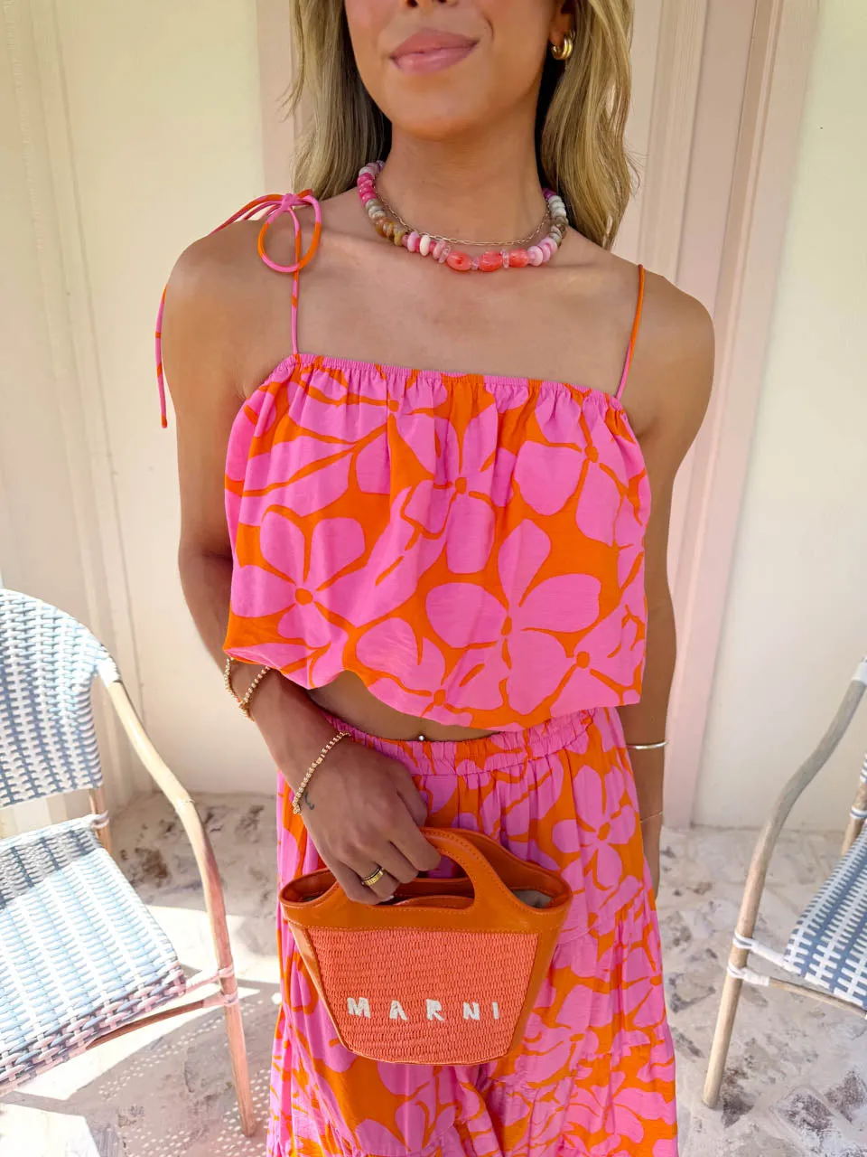 Tropical Punch Top - Pink/Orange sold by The Impeccable Pig product image thumbnail 2