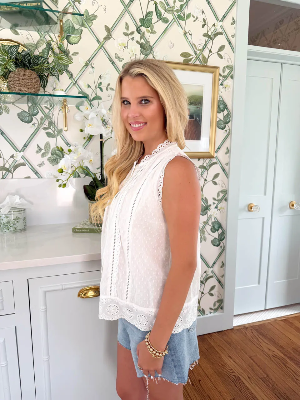 Cottage Charm Top - White sold by The Impeccable Pig product image thumbnail 5