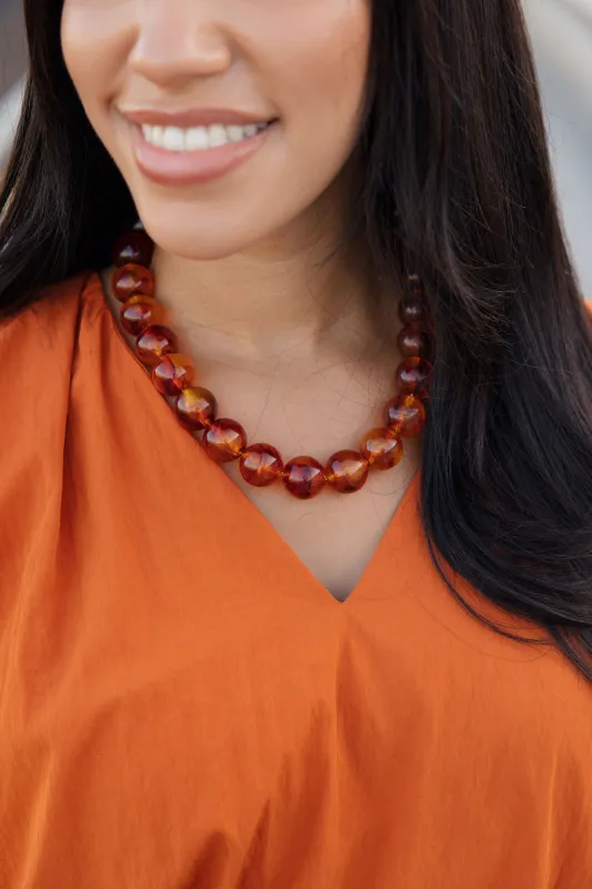 Tiger Town Necklace - Orange made by The Impeccable Pig