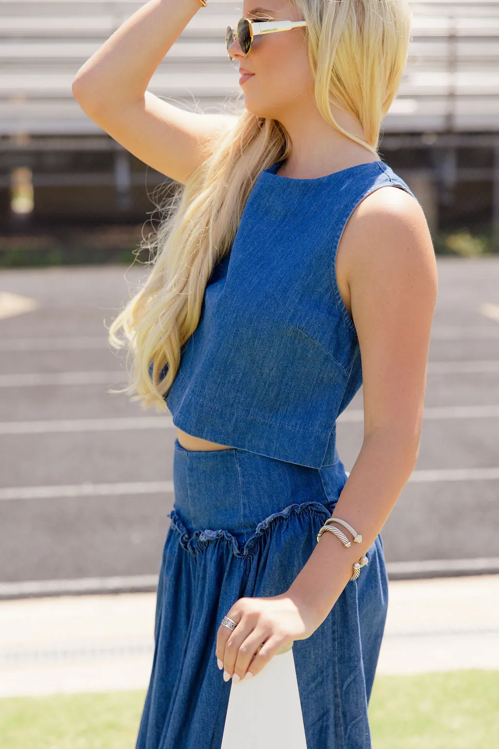 Saturday Soul Top - Denim sold by The Impeccable Pig product image thumbnail 2