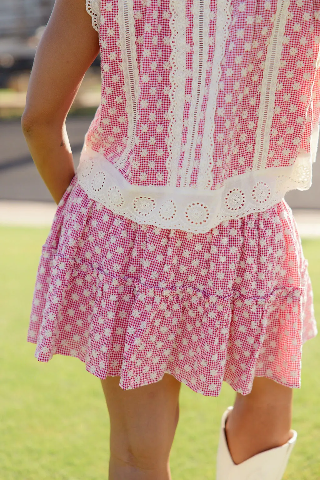 The Marna Lace Skort - Red sold by The Impeccable Pig product image thumbnail 4