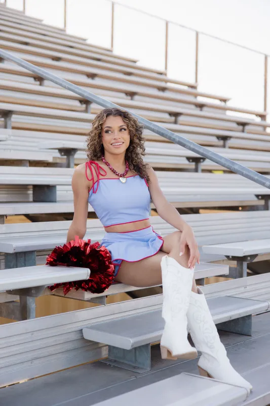 Hotty Toddy Top - Blue made by Day + Moon