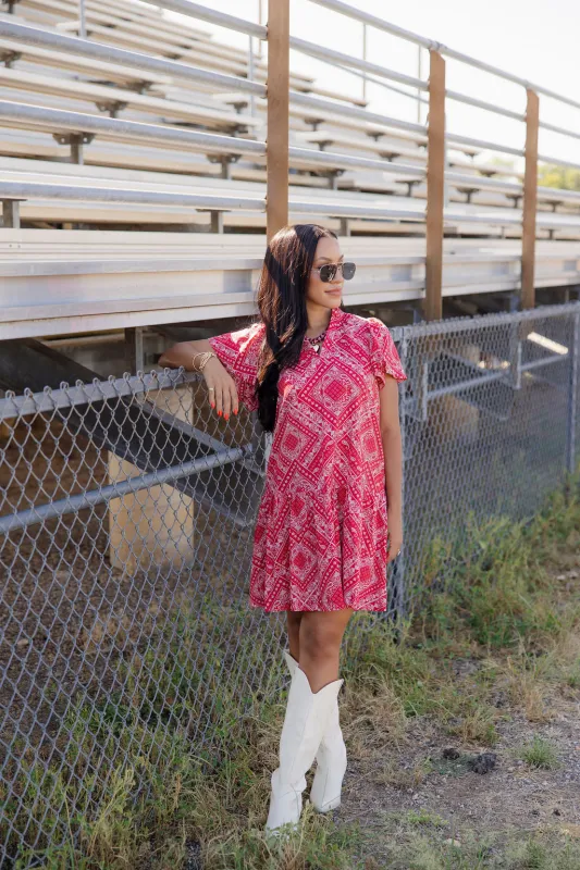 Ready To Rally Dress - Red made by Pinch