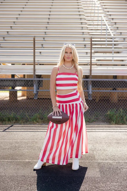 Game On Crop Top - Red made by TCEC