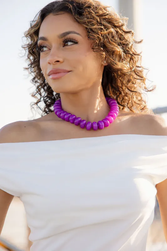 Time Out Necklace - Purple made by The Impeccable Pig
