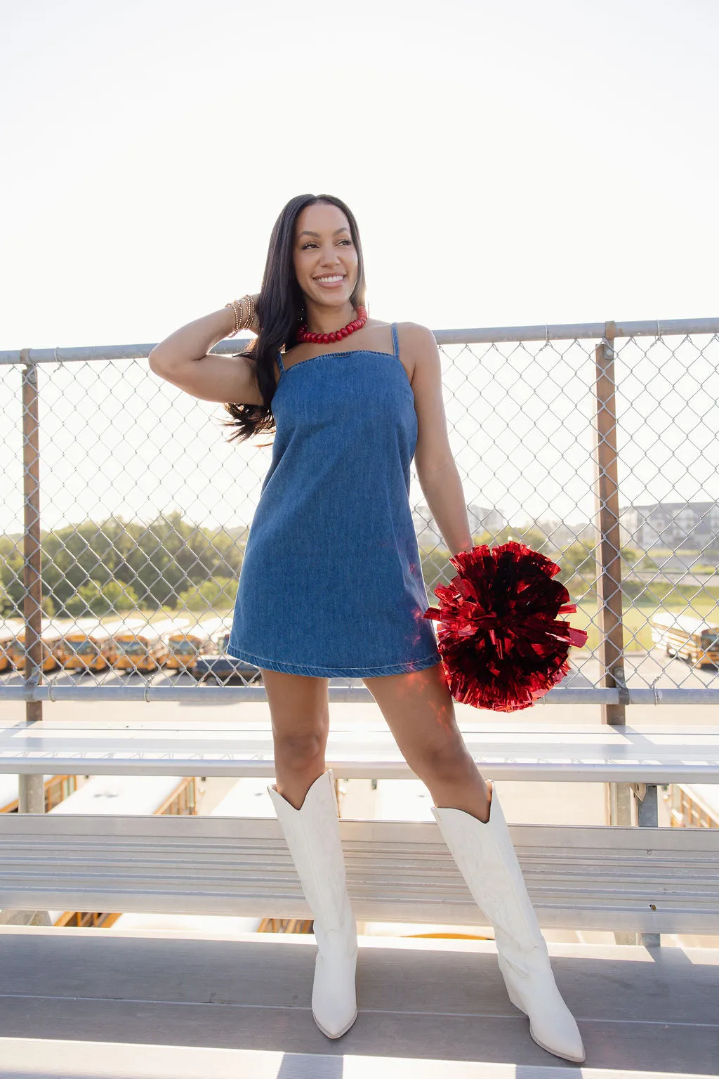 Eyes On You Dress - Denim sold by The Impeccable Pig product image thumbnail 2