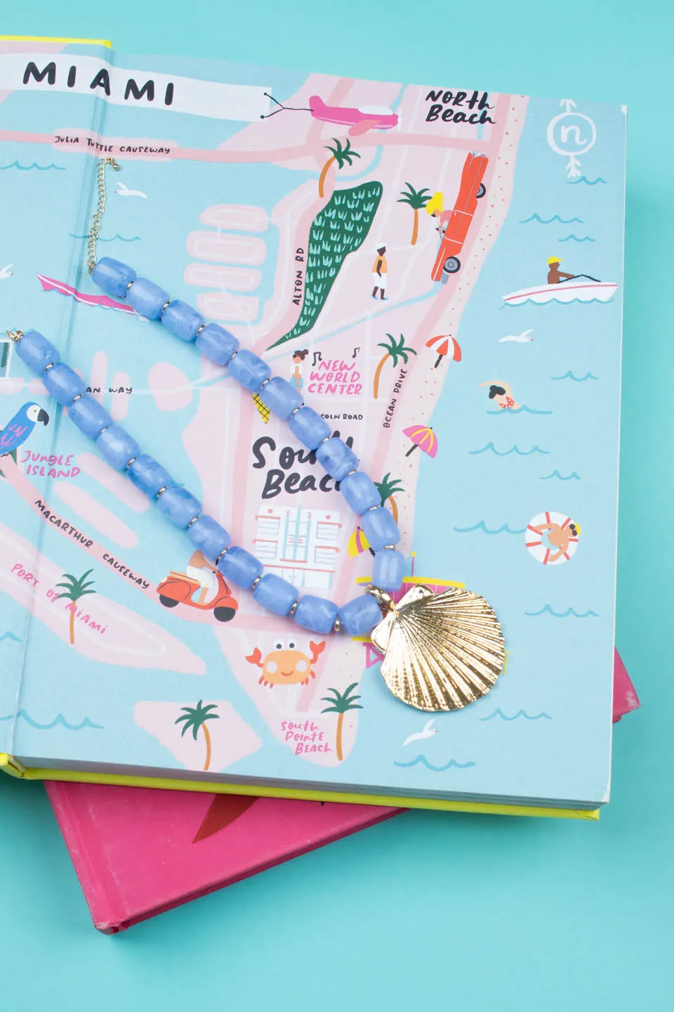 By The Seashore Necklace - Blue sold by The Impeccable Pig product image thumbnail 2