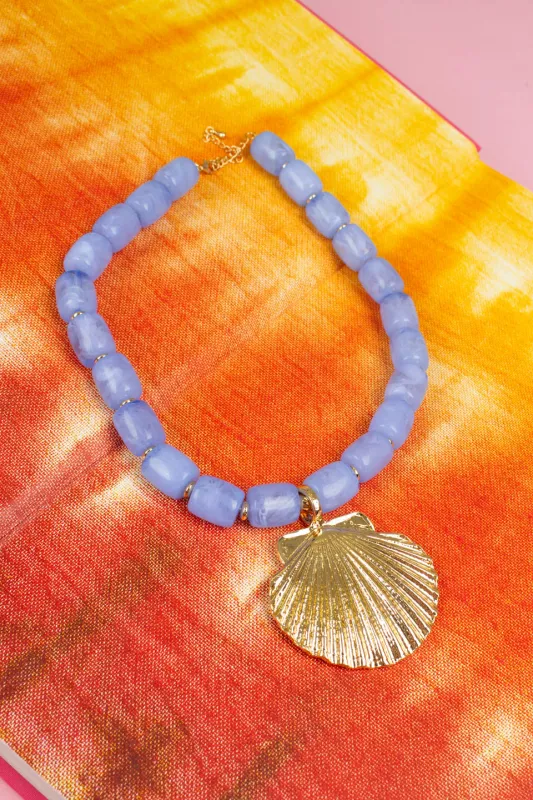 By The Seashore Necklace - Blue made by The Impeccable Pig