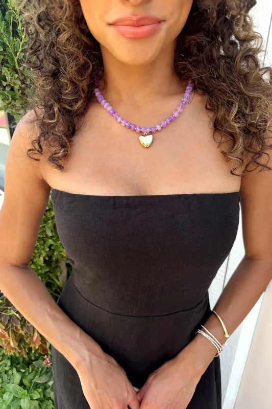 Love Struck Necklace - Lavender made by The Impeccable Pig